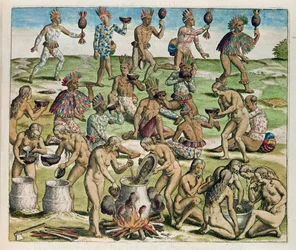 Women preparing potion, from 